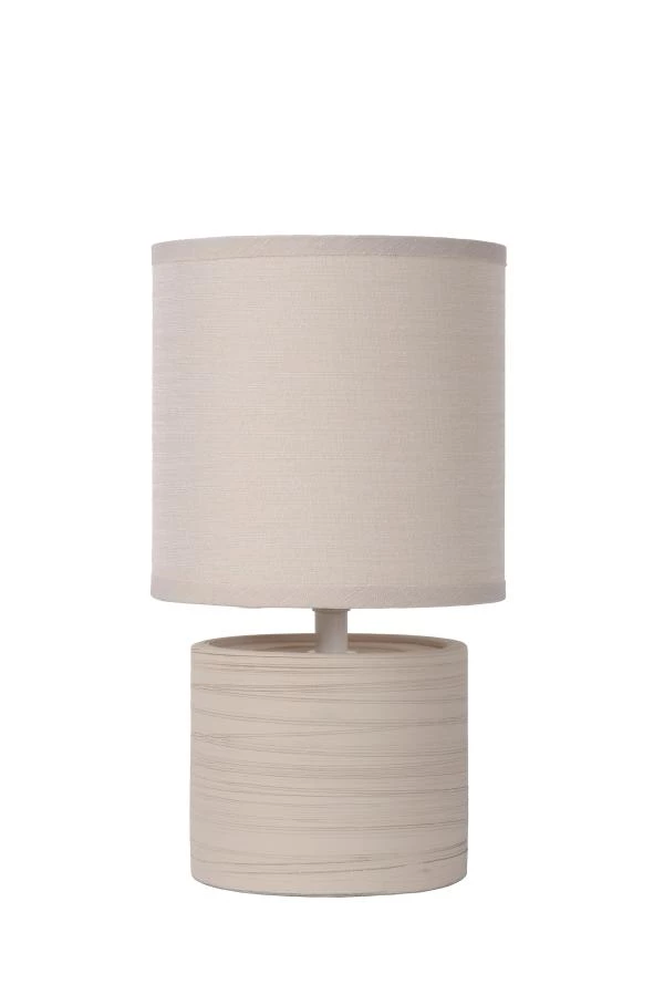 Lucide GREASBY - Tischlampe - Ø 14 cm - 1xE14 - Beige - ausgeschaltet